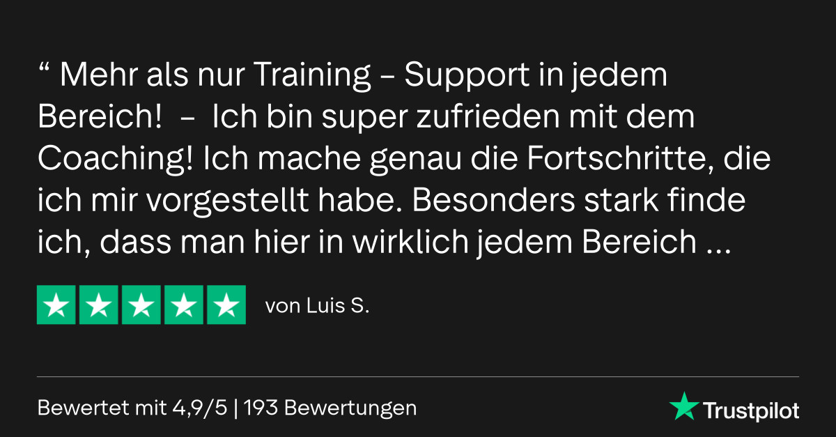 Trustpilot Bewertung von Luis S.