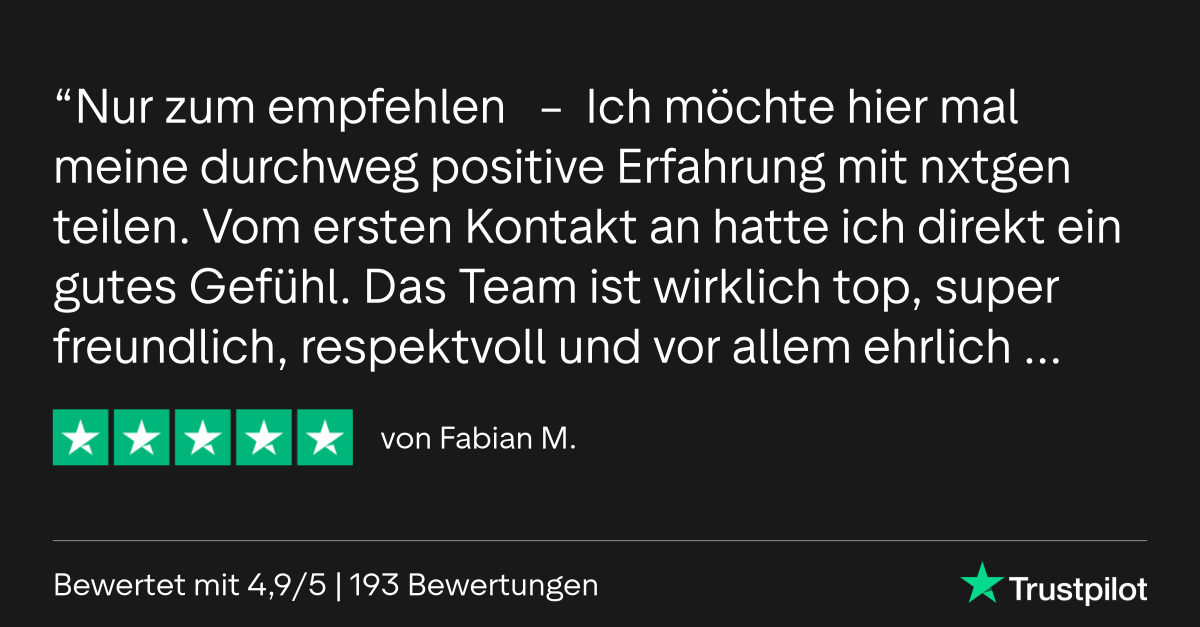 Trustpilot Bewertung von Fabian M.