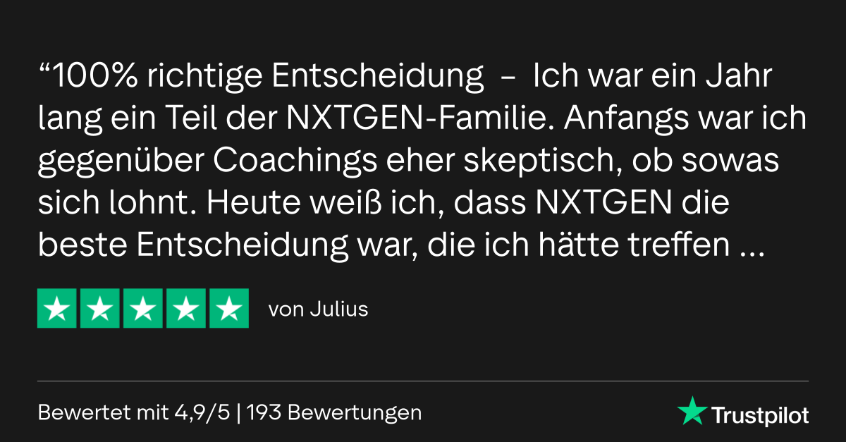 Trustpilot Bewertung von Julius