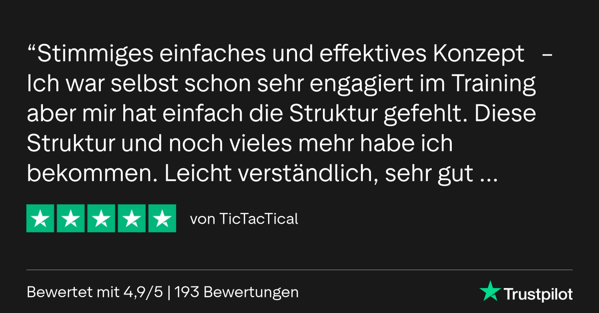 Trustpilot Bewertung von TicTacTical