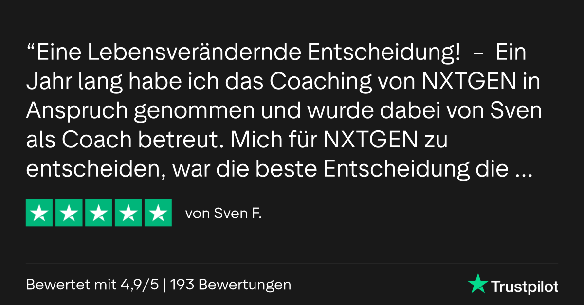 Trustpilot Bewertung von Sven F.