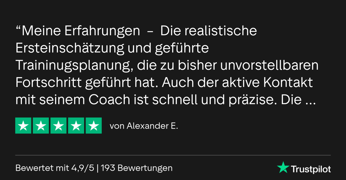 Trustpilot Bewertung von Alexander E.