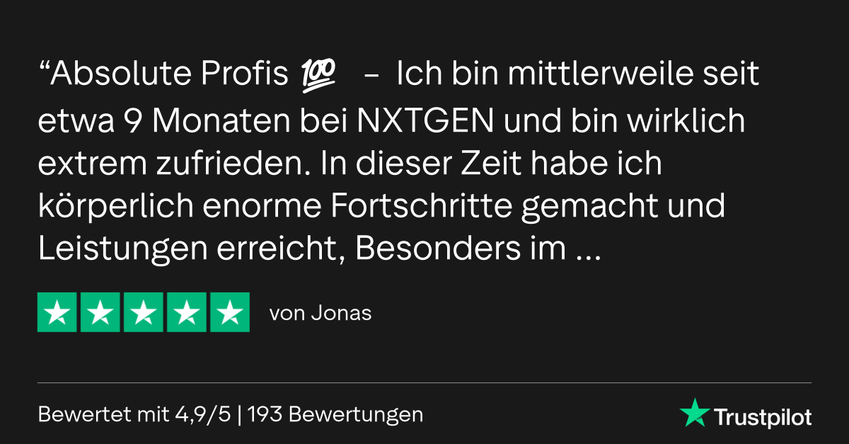 Trustpilot Bewertung von Jonas