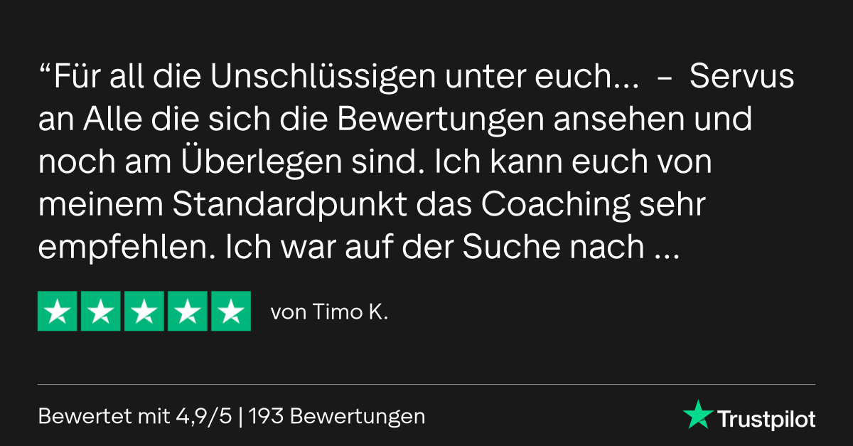 Trustpilot Bewertung von Timo K.