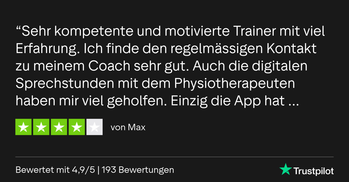 Trustpilot Bewertung von Max
