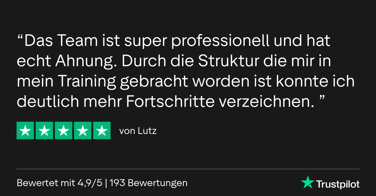 Trustpilot Bewertung von Lutz