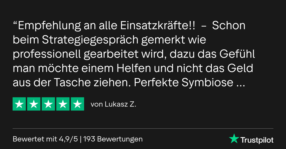 Trustpilot Bewertung von Lukasz Z.